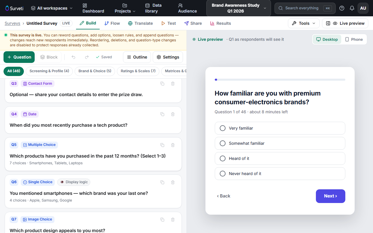 The Multiple Choice editor