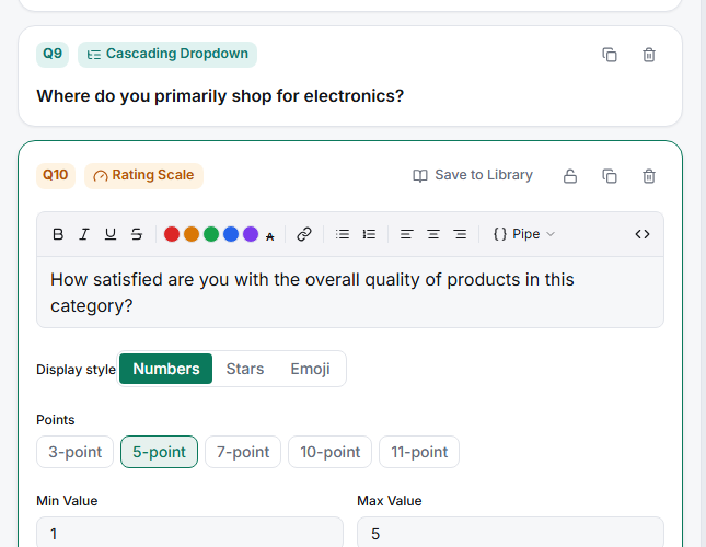 The Scale editor