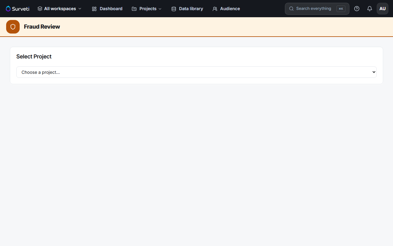 The fraud dashboard